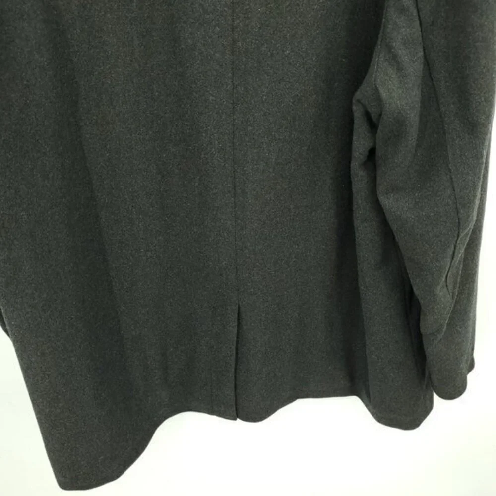 TUMI Tech Grey Wool Insulated Quilt Lined Zip-Up Jacket/Pea Coat XXL